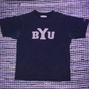 vintage distressed champion byu tee
